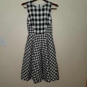 Black and white checkered dress